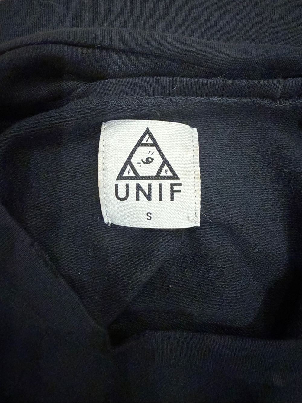 UNIF “You Suck at Life” Distressed Graphic Sweatshirt Black Size S NWOT - Picture 11 of 16